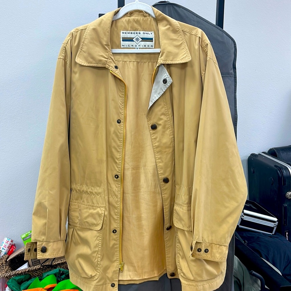 Members Only Yellow Anorak Jacket